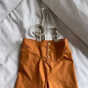 Fairchild dungaree rain pants.